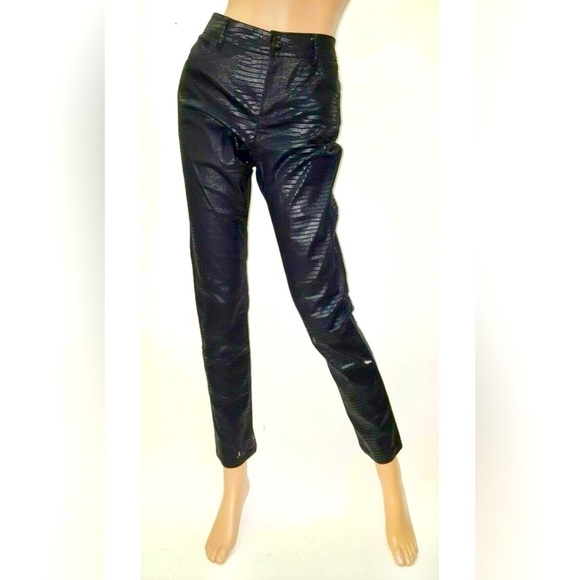 A Woman Pants - NWT A Woman Taylor Lizard Leather Pants